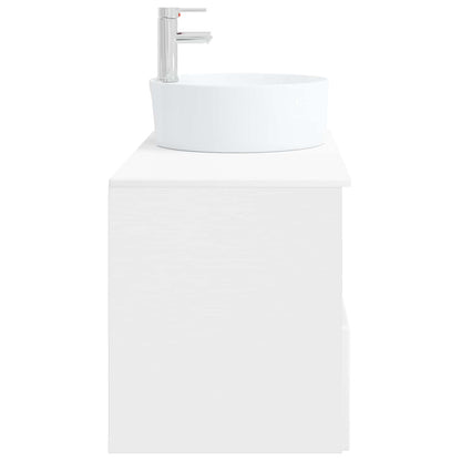 Bathroom Furniture Set 2 pcs White Engineered Wood
