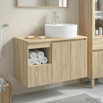 Bathroom Furniture Set 2 pcs Sonoma Oak Engineered Wood