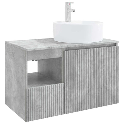 Bathroom Furniture Set 2 pcs Concrete Grey Engineered Wood