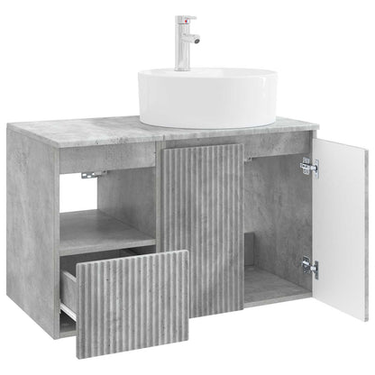 Bathroom Furniture Set 2 pcs Concrete Grey Engineered Wood