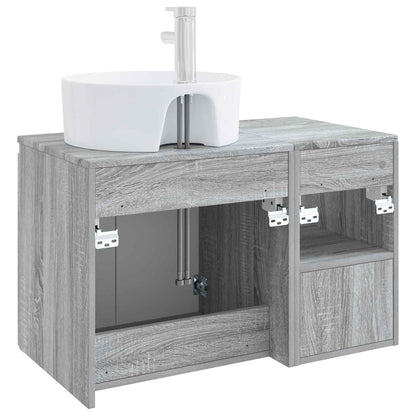 Bathroom Furniture Set 2 pcs Grey Sonoma Engineered Wood