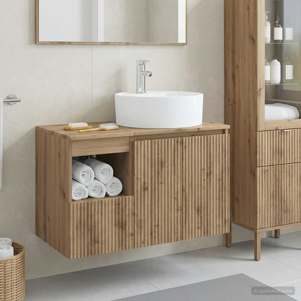 Bathroom Furniture Set 2 pcs Artisan Oak Engineered Wood