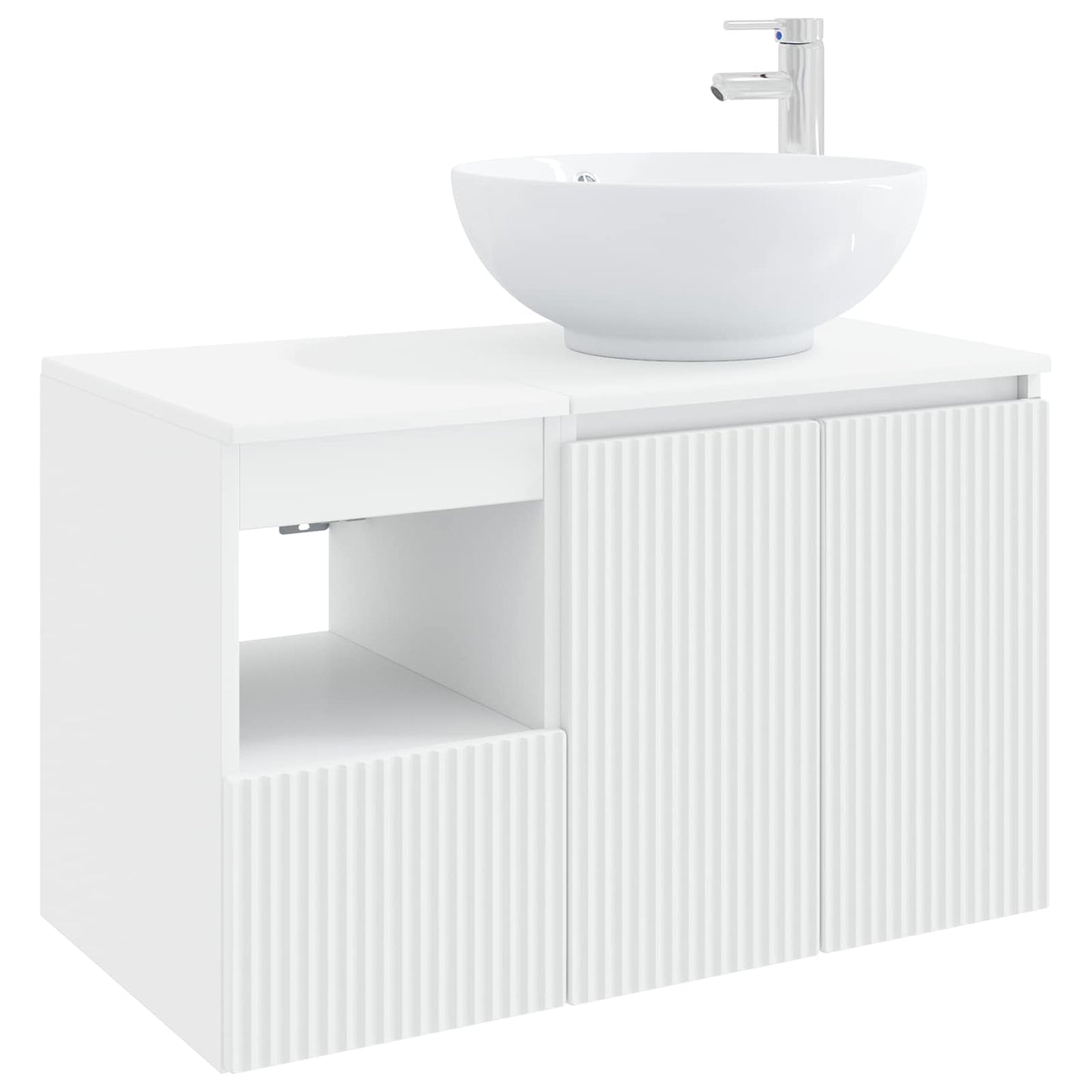 Bathroom Furniture Set 2 pcs White Engineered Wood