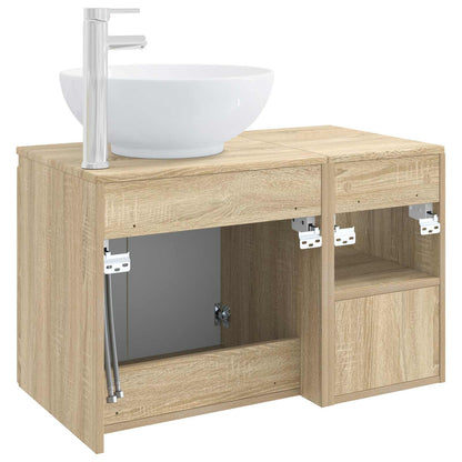 Bathroom Furniture Set 2 pcs Sonoma Oak Engineered Wood