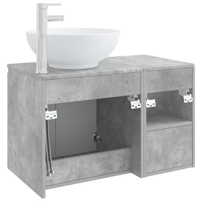 Bathroom Furniture Set 2 pcs Concrete Grey Engineered Wood