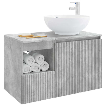 Bathroom Furniture Set 2 pcs Concrete Grey Engineered Wood