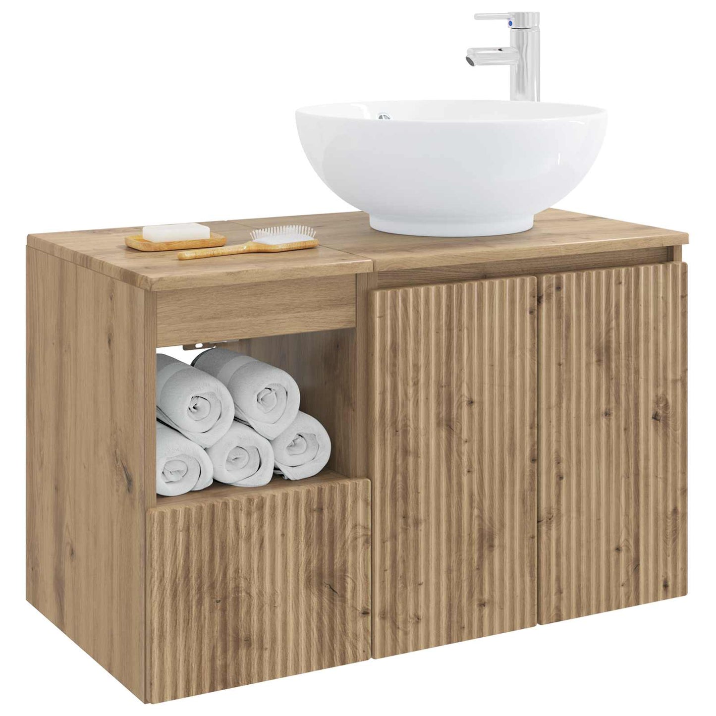 Bathroom Furniture Set 2 pcs Artisan Oak Engineered Wood