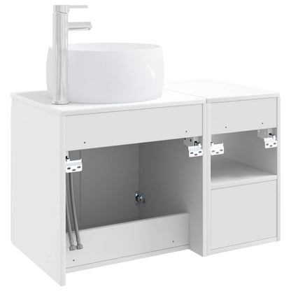 Bathroom Furniture Set 2 pcs White Engineered Wood