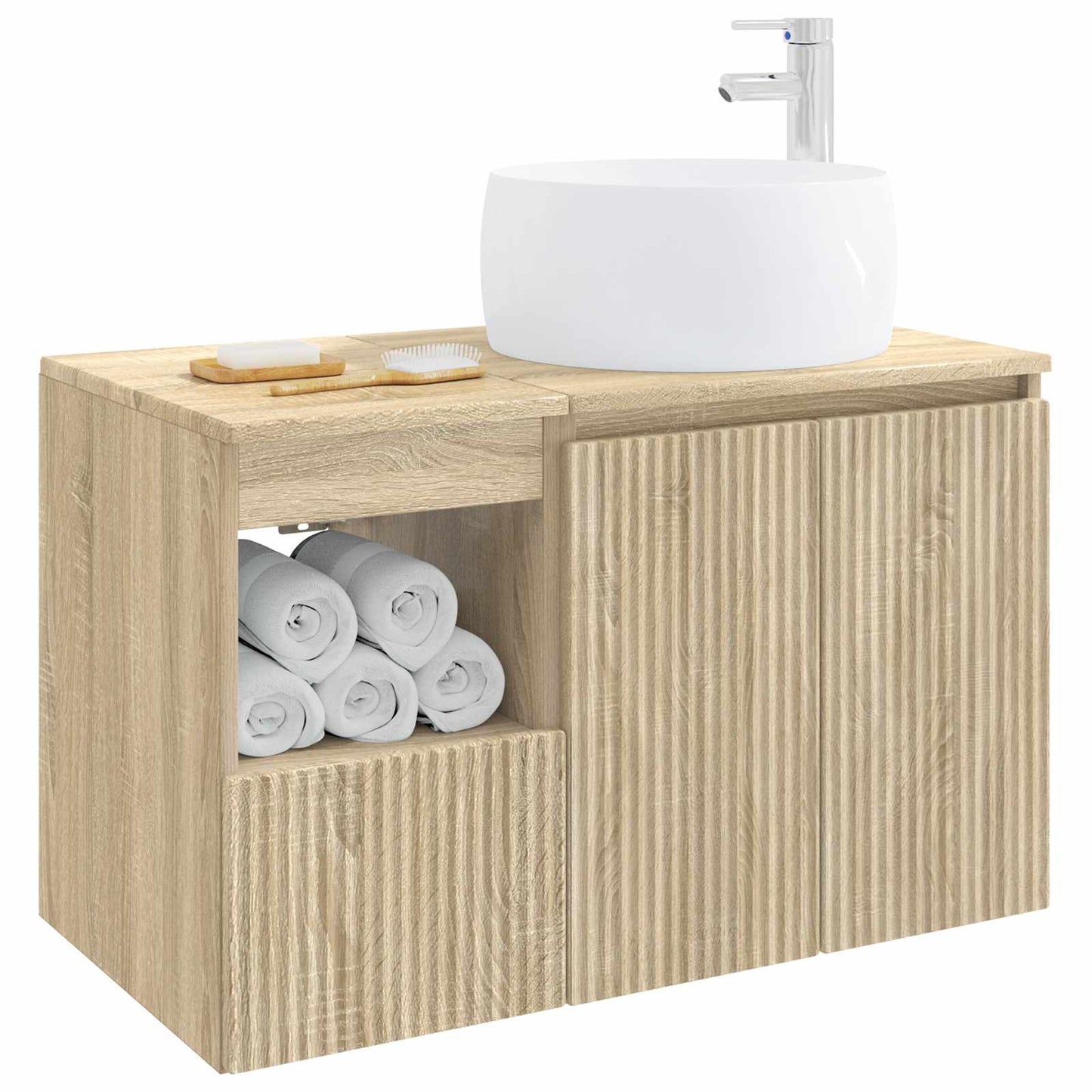 Bathroom Furniture Set 2 pcs Sonoma Oak Engineered Wood