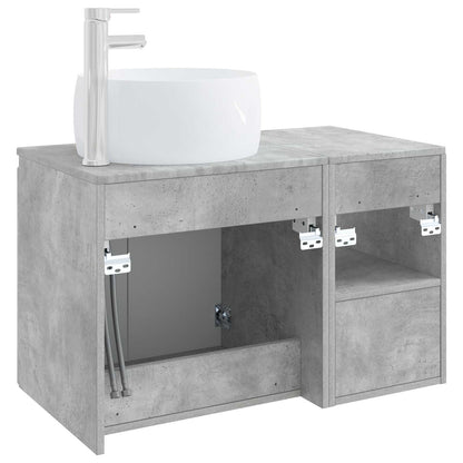 Bathroom Furniture Set 2 pcs Concrete Grey Engineered Wood