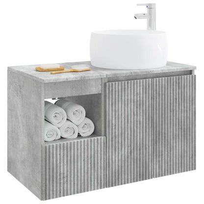 Bathroom Furniture Set 2 pcs Concrete Grey Engineered Wood