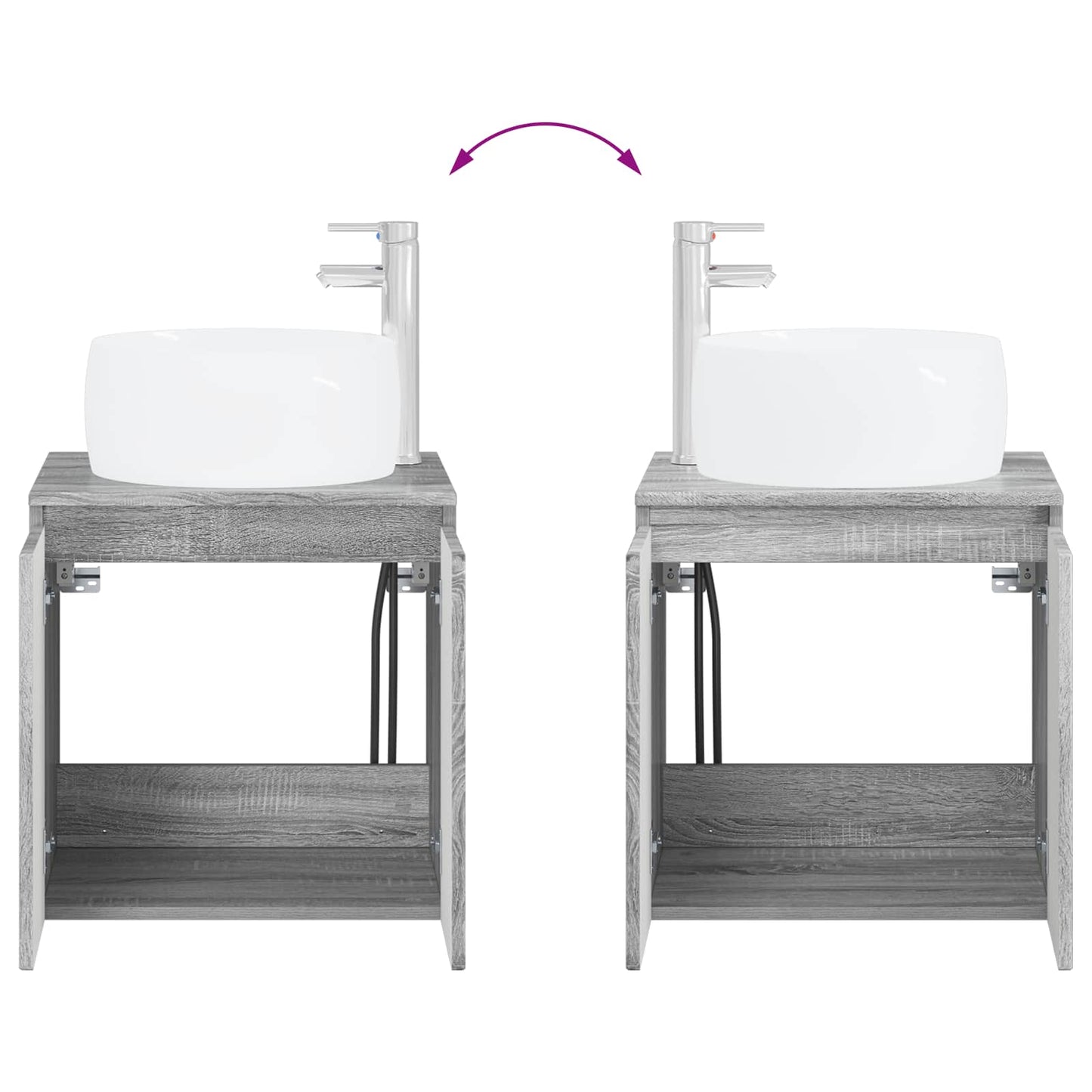 Bathroom Furniture Set 2 pcs Grey Sonoma Engineered Wood