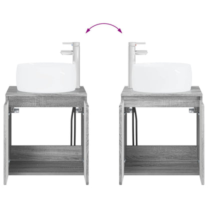 Bathroom Furniture Set 2 pcs Grey Sonoma Engineered Wood