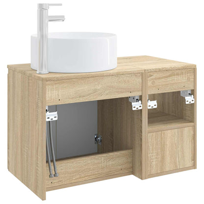 Bathroom Furniture Set 2 pcs Sonoma Oak Engineered Wood