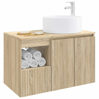 Bathroom Furniture Set 2 pcs Sonoma Oak Engineered Wood