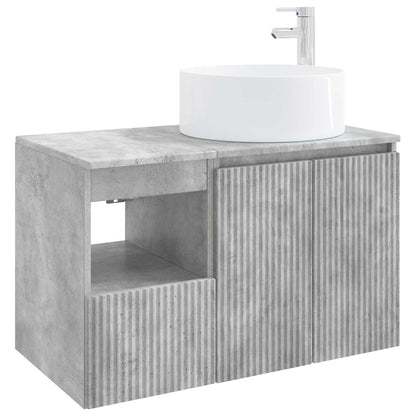Bathroom Furniture Set 2 pcs Concrete Grey Engineered Wood