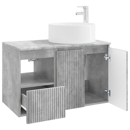 Bathroom Furniture Set 2 pcs Concrete Grey Engineered Wood