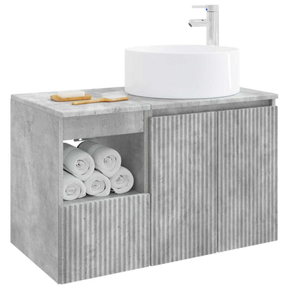 Bathroom Furniture Set 2 pcs Concrete Grey Engineered Wood