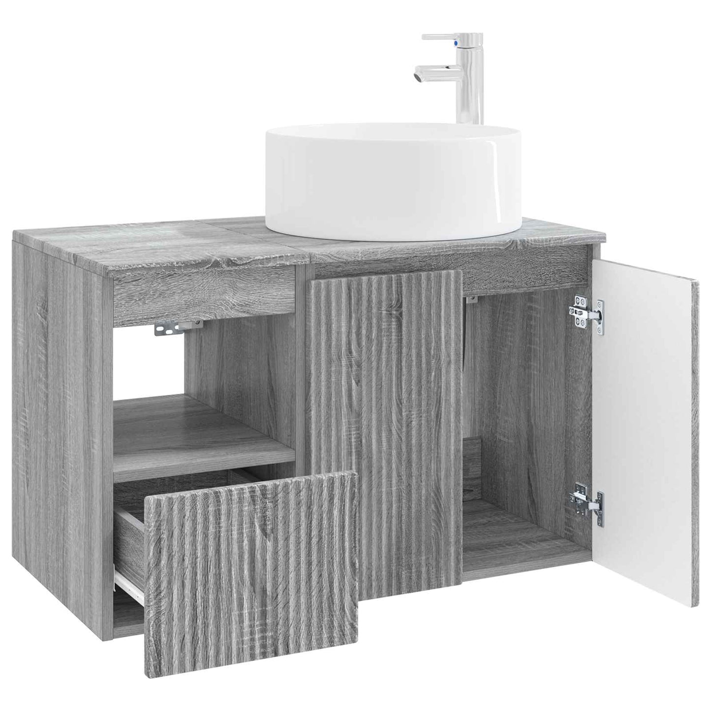 Bathroom Furniture Set 2 pcs Grey Sonoma Engineered Wood