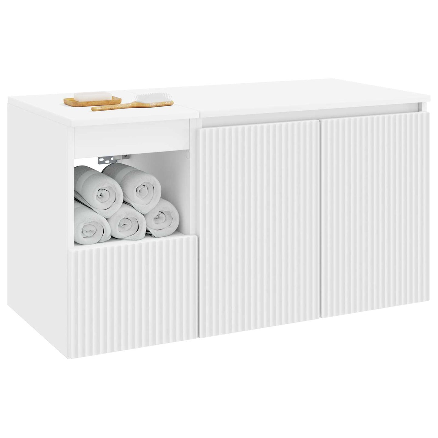 Bathroom Furniture Set 2 pcs White Engineered Wood