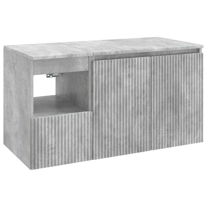 Bathroom Furniture Set 2 pcs Concrete Grey Engineered Wood