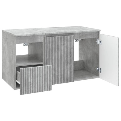 Bathroom Furniture Set 2 pcs Concrete Grey Engineered Wood
