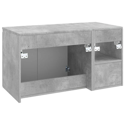 Bathroom Furniture Set 2 pcs Concrete Grey Engineered Wood