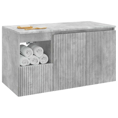 Bathroom Furniture Set 2 pcs Concrete Grey Engineered Wood