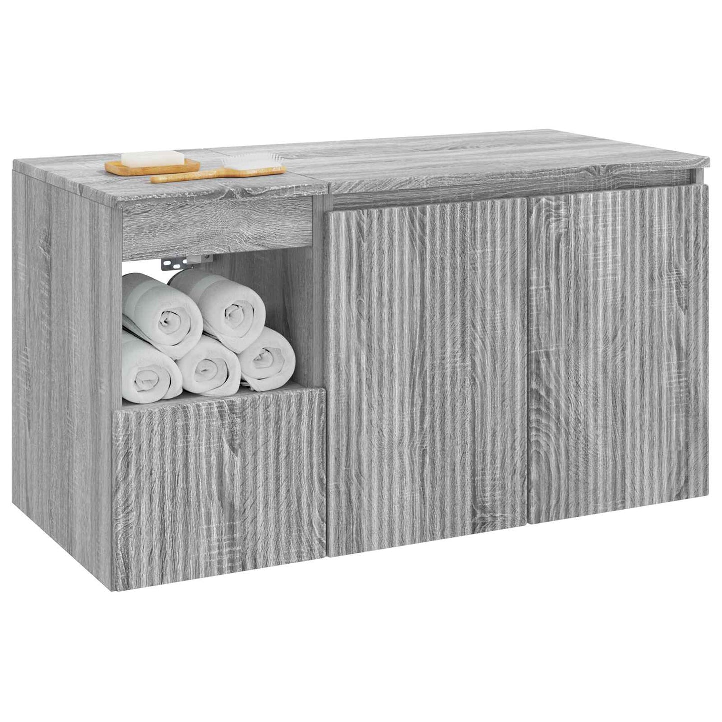 Bathroom Furniture Set 2 pcs Grey Sonoma Engineered Wood