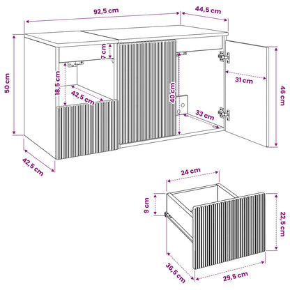 Bathroom Furniture Set 2 pcs Grey Sonoma Engineered Wood