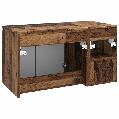 Bathroom Furniture Set 2 pcs Old Wood Engineered Wood