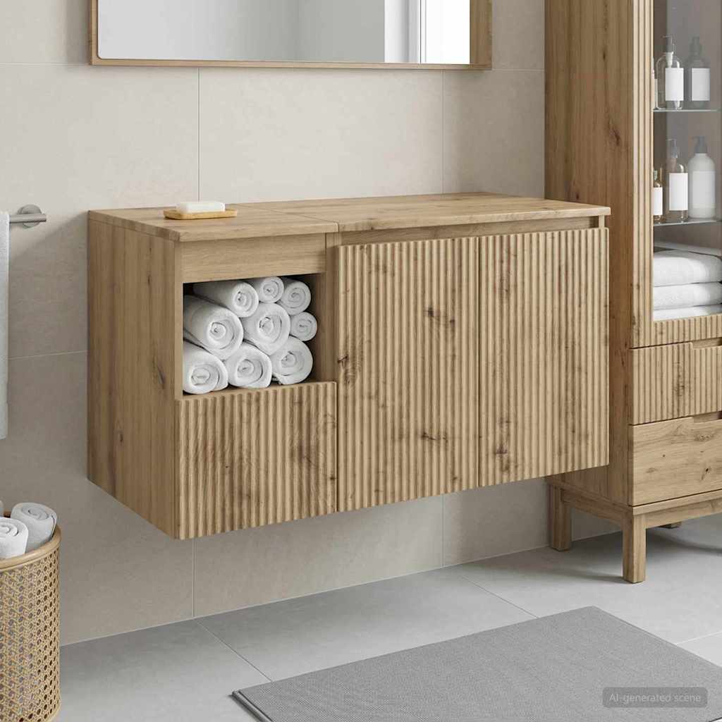Bathroom Furniture Set 2 pcs Artisan Oak Engineered Wood