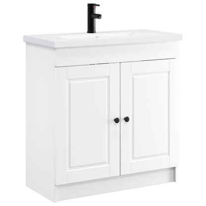 Bathroom Furniture Set White 56 x 37.5 x 81 cm Engineered Wood