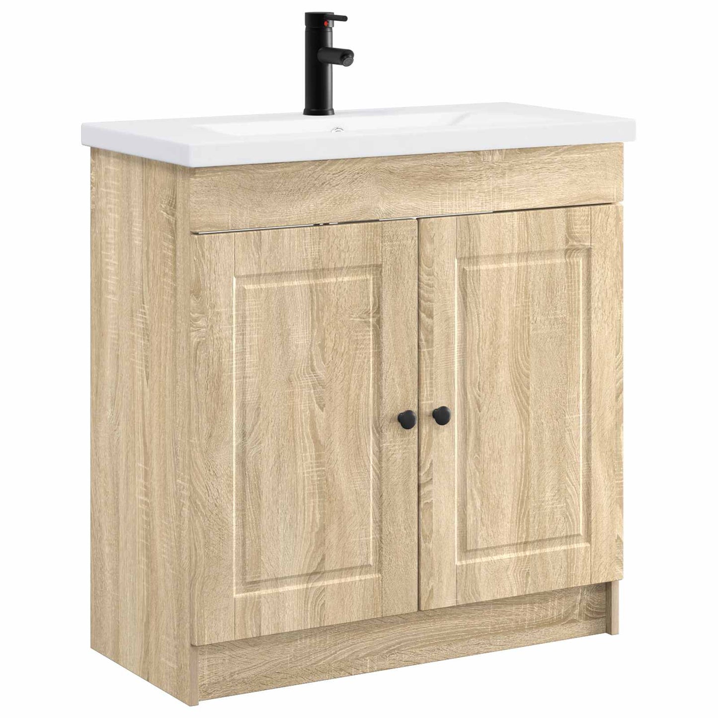 Bathroom Furniture Set Sonoma Oak 56 x 37.5 x 81 cm