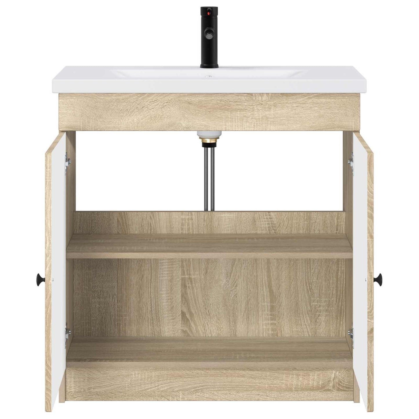 Bathroom Furniture Set Sonoma Oak 56 x 37.5 x 81 cm