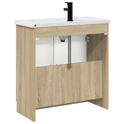 Bathroom Furniture Set Sonoma Oak 56 x 37.5 x 81 cm