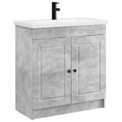 Bathroom Furniture Set Concrete Grey 56 x 37.5 x 81 cm