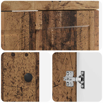 Bathroom Furniture Set Old Wood 56 x 37.5 x 81 cm