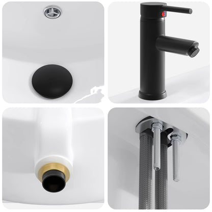 Bathroom Furniture Set Black 78.5 x 37.5 x 81 cm
