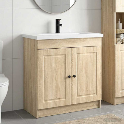 Bathroom Furniture Set Sonoma Oak 78.5 x 37.5 x 81 cm