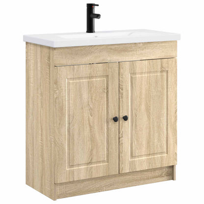 Bathroom Furniture Set Sonoma Oak 78.5 x 37.5 x 81 cm