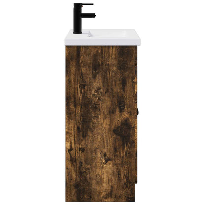 Bathroom Furniture Set Smoked Oak 78.5 x 37.5 x 81 cm
