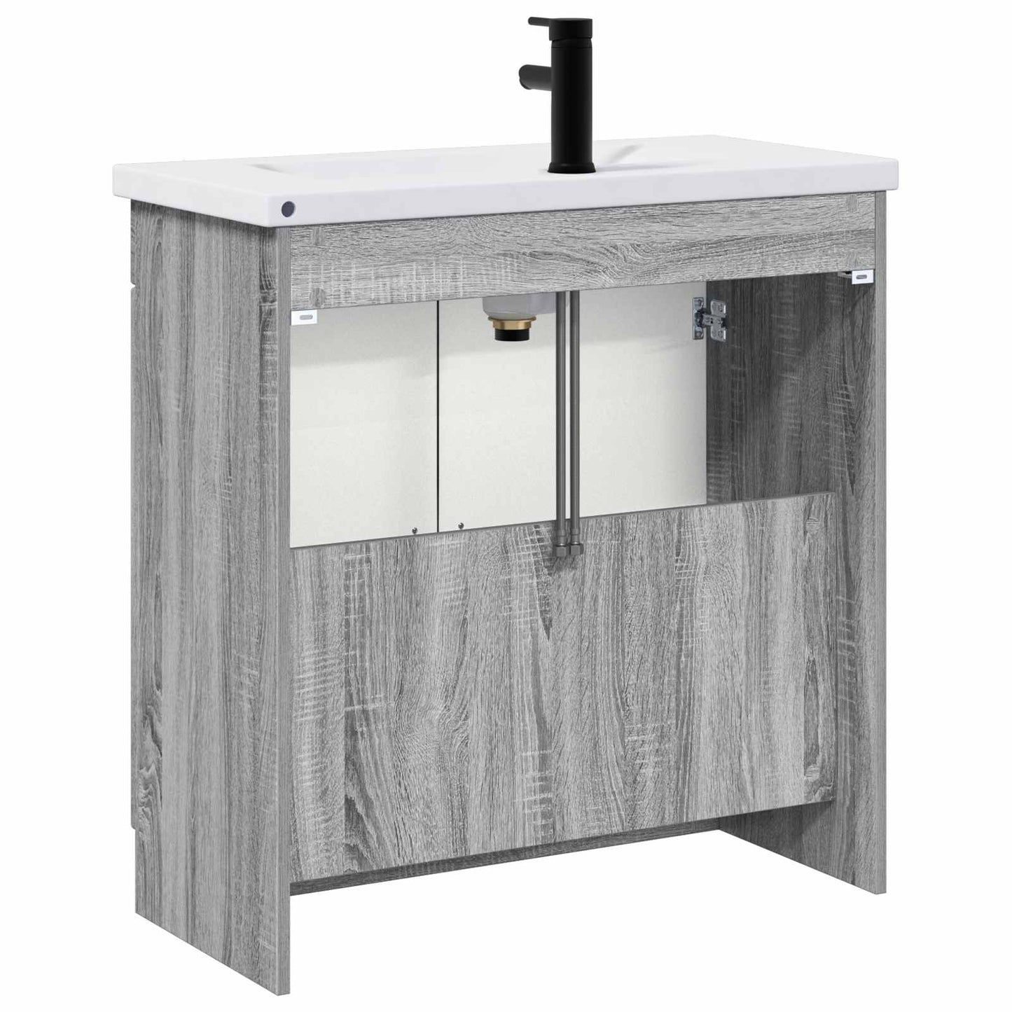 Bathroom Furniture Set Grey Sonoma 78.5 x 37.5 x 81 cm