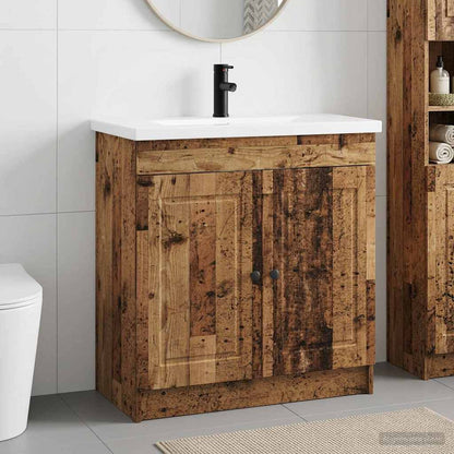 Bathroom Furniture Set Old Wood 78.5 x 37.5 x 81 cm