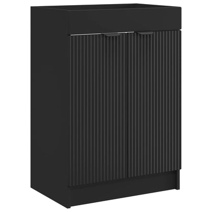 Bathroom Furniture Set Black 56 x 37.5 x 81 cm Engineered Wood