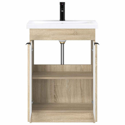 Bathroom Furniture Set Sonoma Oak 56 x 37.5 x 81 cm