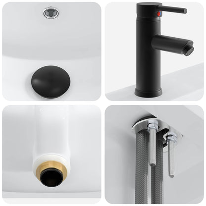 Bathroom Furniture Set High Gloss White 56 x 37.5 x 81 cm