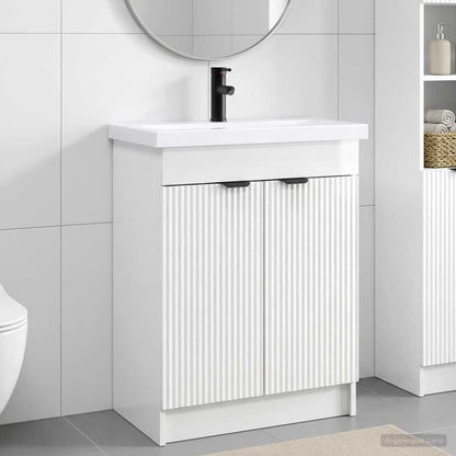 Bathroom Furniture Set High Gloss White 56 x 37.5 x 81 cm