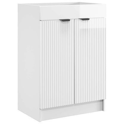 Bathroom Furniture Set High Gloss White 56 x 37.5 x 81 cm