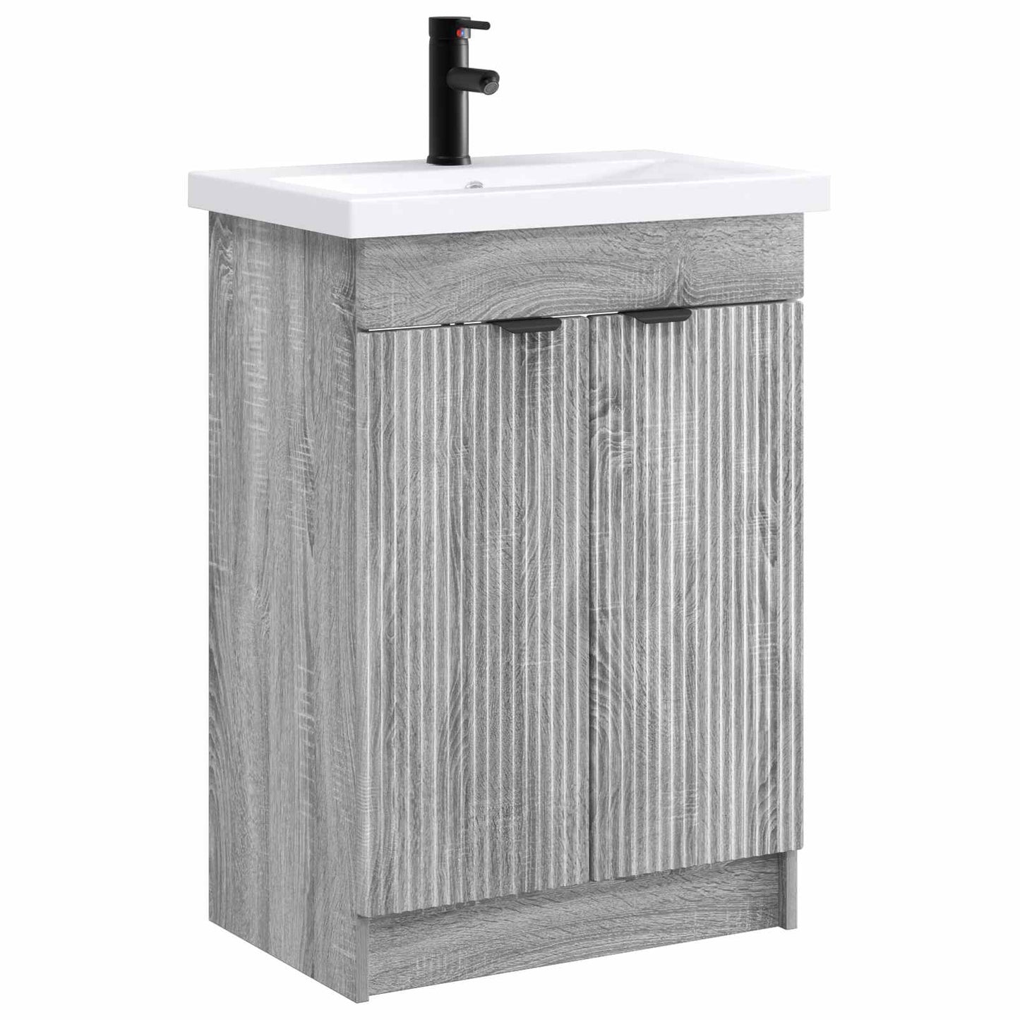 Bathroom Furniture Set Grey Sonoma 56 x 37.5 x 81 cm